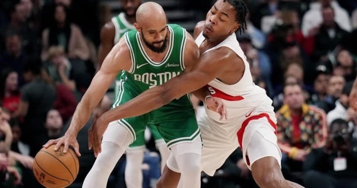 Gradey Dick leads Raptors past Celtics 119-118